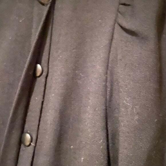 Billy Jack For Her Vintage 100% Wool Black Classy Shift Dress Size 9/10 - Picture 6 of 13